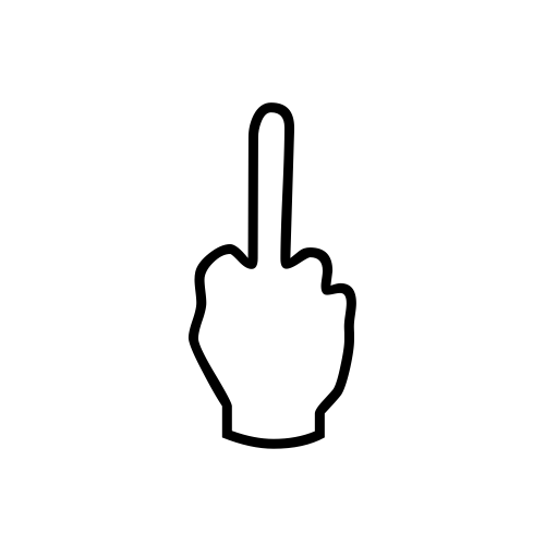 🖕 Emoji Domain black and white Symbola rendering